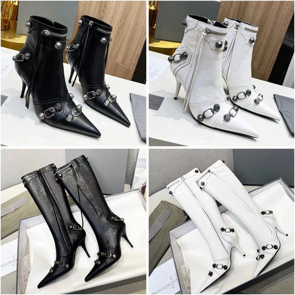 cagole boot designer women boots cagole spike 9omm sheepskin rivet boots belt buckle decorative side zipper locomotive luxury pointy fashion, Black
cagole boot designer women boots cagole spike 9omm sheepskin rivet boots belt buckle decorative side zipper locomotive luxury pointy fashion, Black