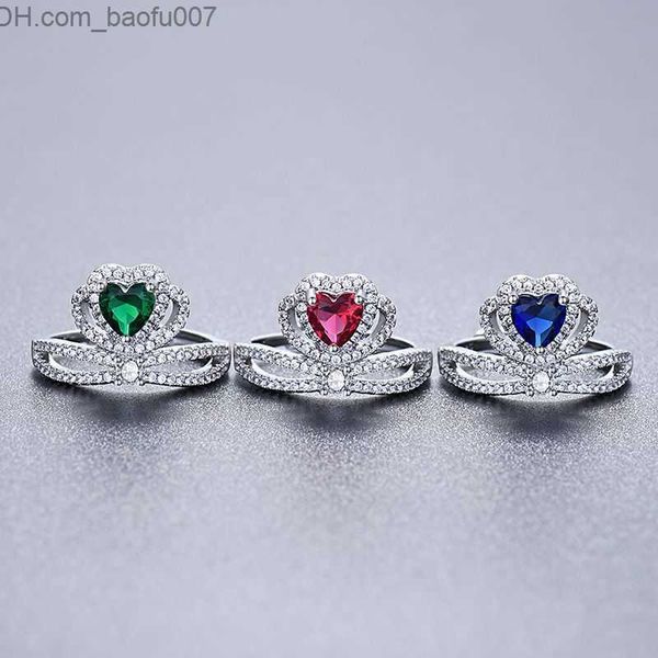 band rings princess crown rings micro pave aaa cubic zirconia prong set colored hearted stone for women wedding engagement party adjustable, Silver
band rings princess crown rings micro pave aaa cubic zirconia prong set colored hearted stone for women wedding engagement party adjustable, Silver