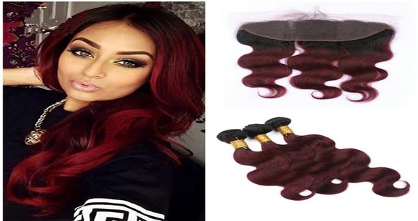 body wave ombre 99j hair bundles with lace frontal two tone 1b 99j burgundy lace frontal with body wave human hair weave3623667, Black;brown
body wave ombre 99j hair bundles with lace frontal two tone 1b 99j burgundy lace frontal with body wave human hair weave3623667, Black;brown