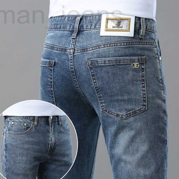 men's jeans designer 2023 autumn new product slim fit small straight leg fashion brand versatile elastic pants high end european goods, Blue
men's jeans designer 2023 autumn new product slim fit small straight leg fashion brand versatile elastic pants high end european goods, Blue