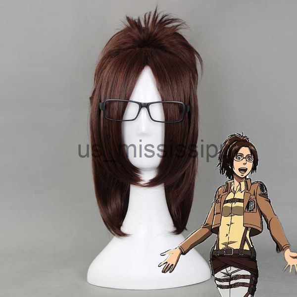 cosplay wigs anime attack on titan hange zoe hanji cosplay wigs brown short clip ponytail heat resistant synthetic hair cosplay wig cap x063, Black
cosplay wigs anime attack on titan hange zoe hanji cosplay wigs brown short clip ponytail heat resistant synthetic hair cosplay wig cap x063, Black