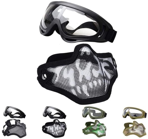 tactical sunglasses airsoft shooting halfmask steel mesh and goggles set sport paintball cs eyes protection9853583, Black
tactical sunglasses airsoft shooting halfmask steel mesh and goggles set sport paintball cs eyes protection9853583, Black