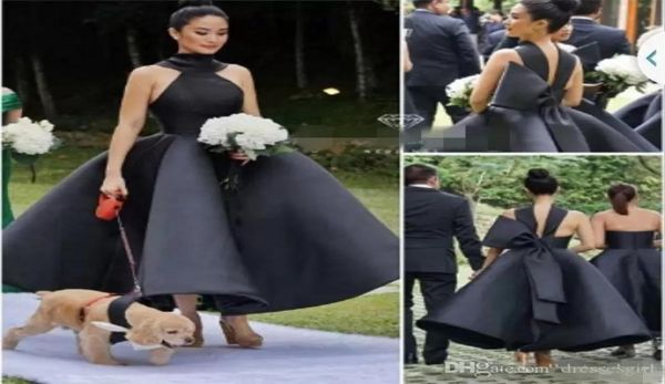 vestido de festa elegant puffy black bridesmaid dresses halter bow satin maid of honor dresses ankle length formal wedding party g1209739, White;pink
vestido de festa elegant puffy black bridesmaid dresses halter bow satin maid of honor dresses ankle length formal wedding party g1209739, White;pink