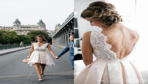 aline short wedding dress kneelength lace appliques backless bridal gown satin vneck wedding dresses custom made5837462, White
aline short wedding dress kneelength lace appliques backless bridal gown satin vneck wedding dresses custom made5837462, White