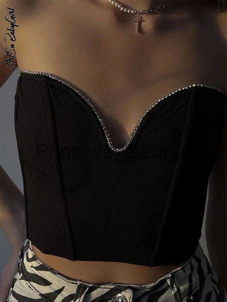 party dresses corset black women diamond strapless crop summer clothes 2023 camis streetwear solid backless tank x0629, White;black
party dresses corset black women diamond strapless crop summer clothes 2023 camis streetwear solid backless tank x0629, White;black