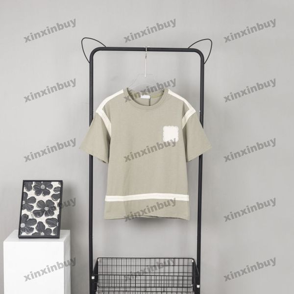 xinxinbuy men designer tee t shirt 23ss paris ribbon panelled letter embroidery short sleeve cotton women khaki black white xs-l, Black;brown
xinxinbuy men designer tee t shirt 23ss paris ribbon panelled letter embroidery short sleeve cotton women khaki black white xs-l, Black;brown