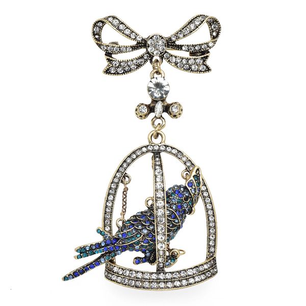 pins brooches wuli baby luxury cage bird for women sparkling vintage party office brooch pin gifts 230629, Gray
pins brooches wuli baby luxury cage bird for women sparkling vintage party office brooch pin gifts 230629, Gray
