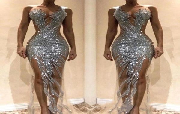 silver sequined mermaid prom dresses front split see through evening gowns special occasion party dress2939825, Black
silver sequined mermaid prom dresses front split see through evening gowns special occasion party dress2939825, Black