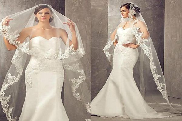 chapel length white ivory bridal veils with lace applique edge 3 meters onelayer elegant wedding veil bridal accessories veils fo5586058, Black
chapel length white ivory bridal veils with lace applique edge 3 meters onelayer elegant wedding veil bridal accessories veils fo5586058, Black