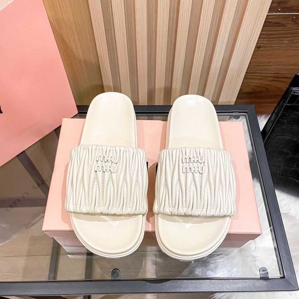 sandals shoes women slide designer mius family beach 2023 new sheepskin pleated thick sole summer outwear square slippers super soft women&#
sandals shoes women slide designer mius family beach 2023 new sheepskin pleated thick sole summer outwear square slippers super soft women&#