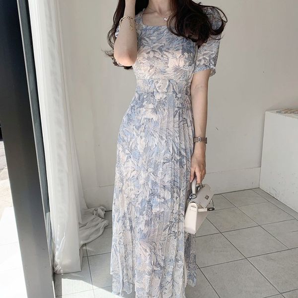 basic casual dresses 2023 summer water color printed korean chiffon long dres short sleeve square collar pleated elegant femme 15481 230628, Black;gray
basic casual dresses 2023 summer water color printed korean chiffon long dres short sleeve square collar pleated elegant femme 15481 230628, Black;gray