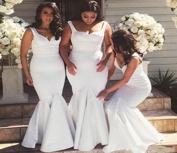 2019 long bridesmiad dresses mermaid tank satin white maid of honor gowns floor length bridal party wear custom made7795745, White;pink
2019 long bridesmiad dresses mermaid tank satin white maid of honor gowns floor length bridal party wear custom made7795745, White;pink