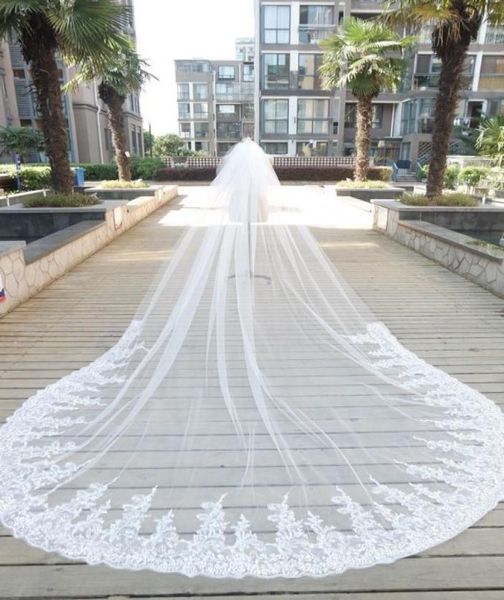 one layer bridal veils cathedral length veil lace applique edge wedding veils tulle white or ivory veils for bridal 3m long 5302459, Black
one layer bridal veils cathedral length veil lace applique edge wedding veils tulle white or ivory veils for bridal 3m long 5302459, Black