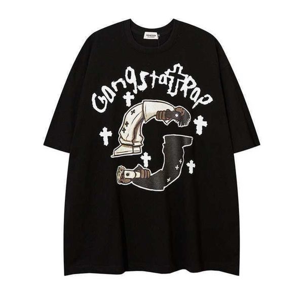 original trendy american street hiphop cartoon with pure cotton printing for men and women, casual and versatile for couples in a niche stus, White;black
original trendy american street hiphop cartoon with pure cotton printing for men and women, casual and versatile for couples in a niche stus, White;black