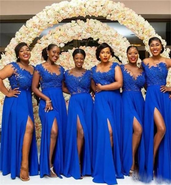 charming royal blue lace bridesmaid dresses a line chiffon women039s wedding party dress split slit with applique 232717, White;pink
charming royal blue lace bridesmaid dresses a line chiffon women039s wedding party dress split slit with applique 232717, White;pink