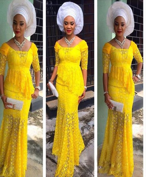 nigerian yellow full lace scoop mermaid prom dresses half sleeve with peplum floor length long formal party evening gowns cus2679071, Black;red
nigerian yellow full lace scoop mermaid prom dresses half sleeve with peplum floor length long formal party evening gowns cus2679071, Black;red