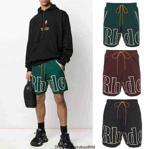 fashion rhude same summer sports shorts men's and women's 5-point loose casual boys' basketball shorts, White;black
fashion rhude same summer sports shorts men's and women's 5-point loose casual boys' basketball shorts, White;black