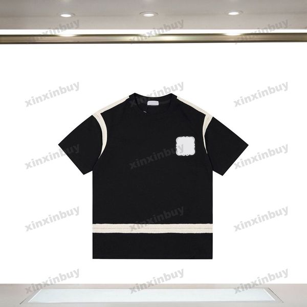 xinxinbuy men designer tee t shirt 23ss paris ribbon panelled letter embroidery short sleeve cotton women khaki black white green xs-l, Black;brown
xinxinbuy men designer tee t shirt 23ss paris ribbon panelled letter embroidery short sleeve cotton women khaki black white green xs-l, Black;brown