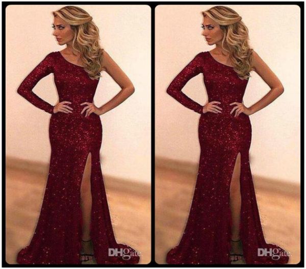sparkly bling sequined burgundy mermaid prom dresses 2020 custom made one shoulder long evening party dress side slit robe de4529244, Black
sparkly bling sequined burgundy mermaid prom dresses 2020 custom made one shoulder long evening party dress side slit robe de4529244, Black
