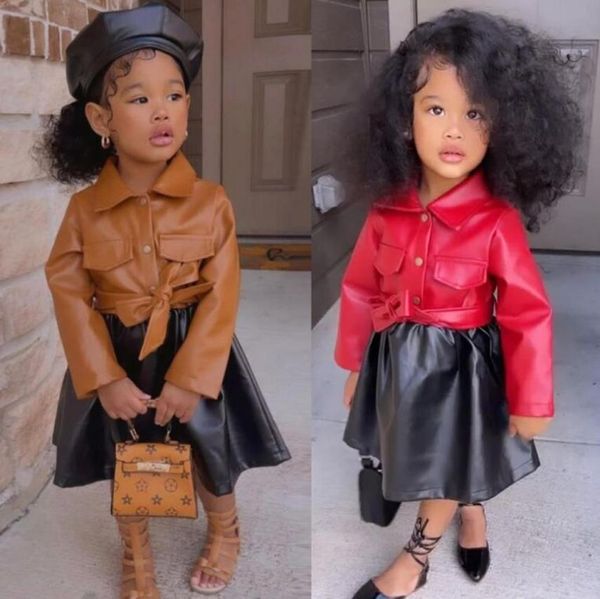 pu leather children dress 2022 casual long sleeve girls dresses autumn baby skirts facrory 4975187, Red;yellow
pu leather children dress 2022 casual long sleeve girls dresses autumn baby skirts facrory 4975187, Red;yellow