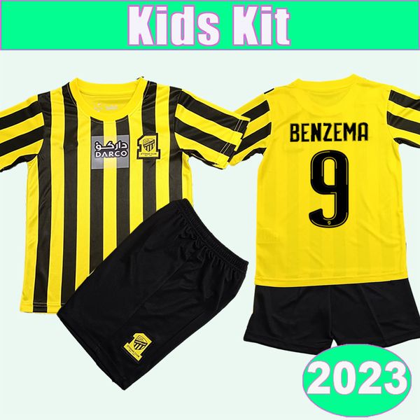 2023 al ittihad saudi club kids kit soccer jerseys #9 benzema home children's suit football shirt short sleeve uniforms, Black
2023 al ittihad saudi club kids kit soccer jerseys #9 benzema home children's suit football shirt short sleeve uniforms, Black