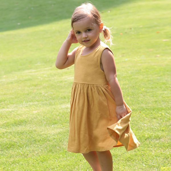 16192 summer baby girls cotton linen dress sleeveless princess skirt children casual vest dresses, Red;yellow
16192 summer baby girls cotton linen dress sleeveless princess skirt children casual vest dresses, Red;yellow