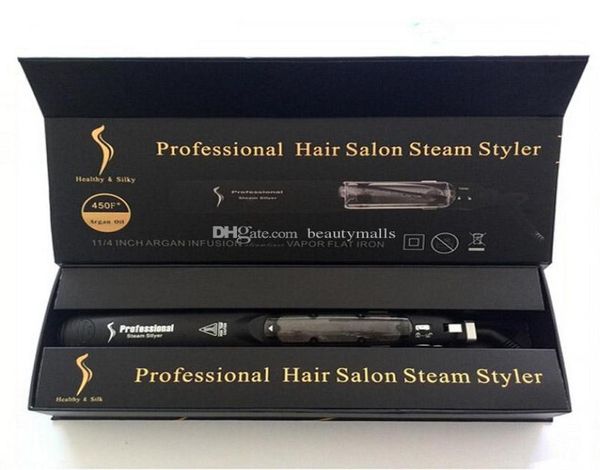 kangroad hair straightener professional hair iron salon steam styler flat irons with ce rosh dhl 6235045, Black
kangroad hair straightener professional hair iron salon steam styler flat irons with ce rosh dhl 6235045, Black