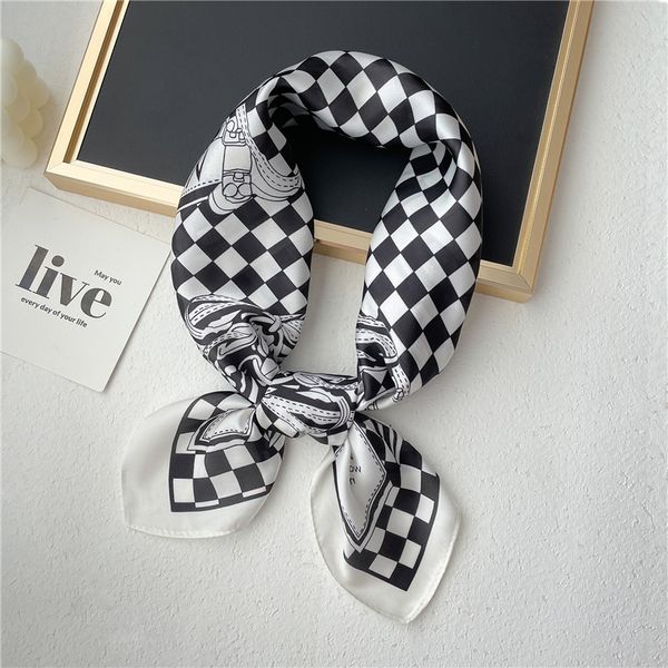 70x70cm square black white grid letters print designer floral silk scarf headband for women fashion handle bag scarves paris shoulder tote l, Blue;gray
70x70cm square black white grid letters print designer floral silk scarf headband for women fashion handle bag scarves paris shoulder tote l, Blue;gray