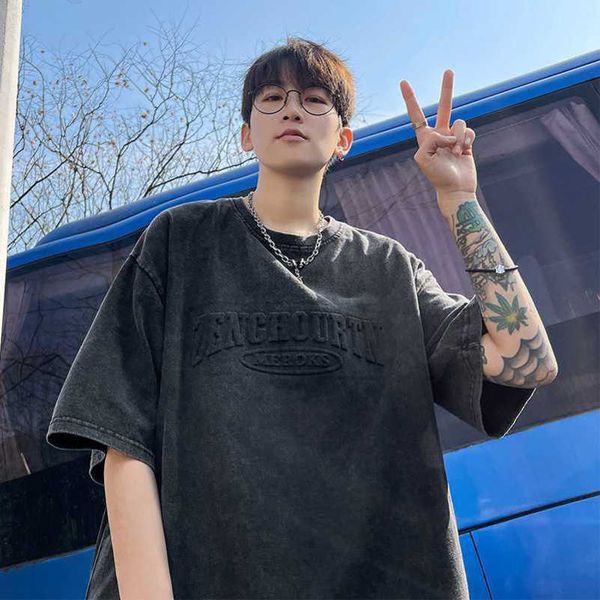 american fashion brand washable short sleeve t-shirt men's high street body sleeve oversize foam 5/4 sleeve summer stussys, White;black
american fashion brand washable short sleeve t-shirt men's high street body sleeve oversize foam 5/4 sleeve summer stussys, White;black