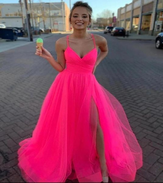 2023 prom dresses a line v neck pink tulle spaghetti straps long tulle formal evening party gown side slit graduation dre4291506, Black
2023 prom dresses a line v neck pink tulle spaghetti straps long tulle formal evening party gown side slit graduation dre4291506, Black
