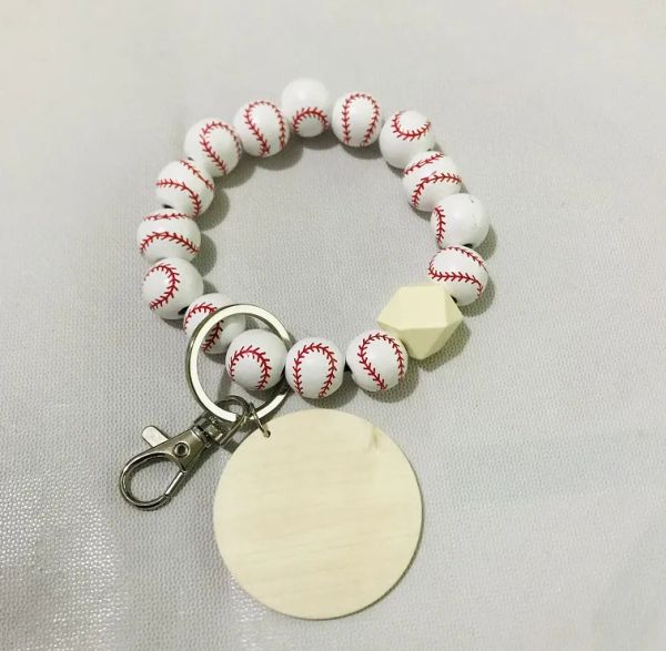 wood beads keychain for keys basketball football print keychain charms wooden wristlet bracelet keyring for women men wholesale, Silver
wood beads keychain for keys basketball football print keychain charms wooden wristlet bracelet keyring for women men wholesale, Silver