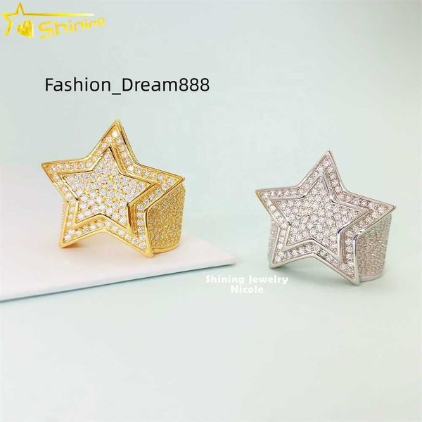 fine jewelry rapper fashion iced out hip hop star silver 925 moissanite ring for men
fine jewelry rapper fashion iced out hip hop star silver 925 moissanite ring for men