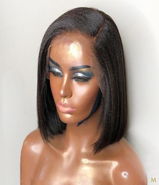 13x4 lace front human hair wigs for women 130 kinky straight short bob remy brazilian plucked baby hair middle ratio bleached1564548, Black;brown
13x4 lace front human hair wigs for women 130 kinky straight short bob remy brazilian plucked baby hair middle ratio bleached1564548, Black;brown