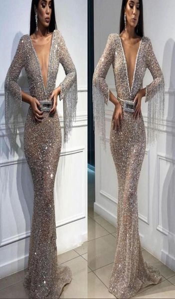 prom party dress with bow 2019 deep vneck mermaid long sleeves floor length evening gowns sequin crystals tassels4548620, Black
prom party dress with bow 2019 deep vneck mermaid long sleeves floor length evening gowns sequin crystals tassels4548620, Black