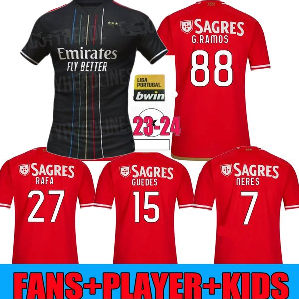 23 24 benfica soccer jerseys camisetas kid kit 2023 2024 away home camisa de futebol football shirt player version training goalkeeper g.ram, Black;yellow
23 24 benfica soccer jerseys camisetas kid kit 2023 2024 away home camisa de futebol football shirt player version training goalkeeper g.ram, Black;yellow