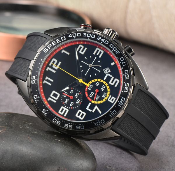 designer brand mens luxury sports 45mm watches watch 3 dial quartz wristwatches men fashion silicone strap multi color clock montre de luxe, Slivery;brown
designer brand mens luxury sports 45mm watches watch 3 dial quartz wristwatches men fashion silicone strap multi color clock montre de luxe, Slivery;brown