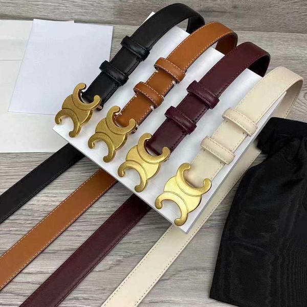 belt triomphe belt designer matt golden buckle genuine leather rushed cinturones slim fashion belts womens width 2.3cm match for skirt pants, Black;brown
belt triomphe belt designer matt golden buckle genuine leather rushed cinturones slim fashion belts womens width 2.3cm match for skirt pants, Black;brown