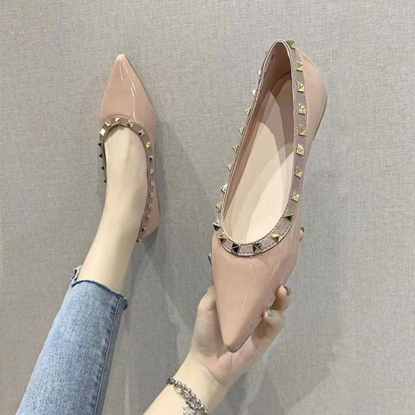 designer shoes shoes flat shoes women patent leather pointed toe slip on for women ladies party rivet zapatos de mujer, Black
designer shoes shoes flat shoes women patent leather pointed toe slip on for women ladies party rivet zapatos de mujer, Black