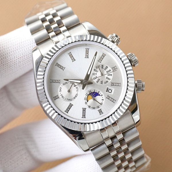 mens automatic watch 41mm mechanical movement watch fashion waterproof business stainless steel designer montre luxes, Slivery;brown
mens automatic watch 41mm mechanical movement watch fashion waterproof business stainless steel designer montre luxes, Slivery;brown