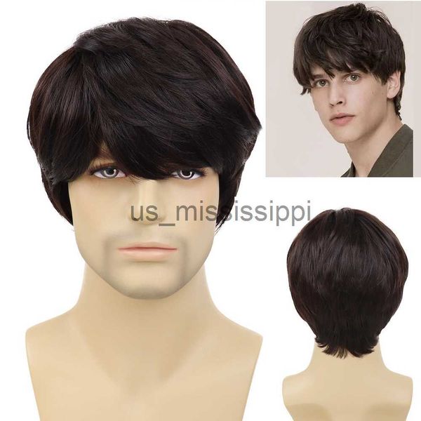 cosplay wigs gnimegil synthetic hair short wigs for men brown color male korean wigs with bangs cosplay halloween costume party wig hairstyl, Black
cosplay wigs gnimegil synthetic hair short wigs for men brown color male korean wigs with bangs cosplay halloween costume party wig hairstyl, Black