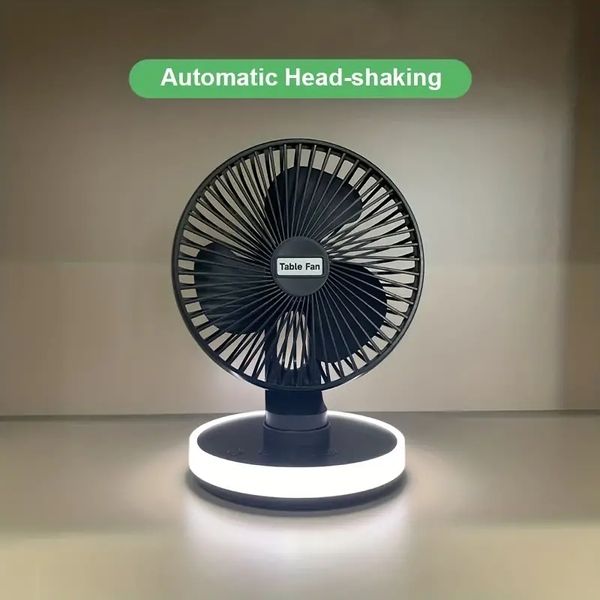 Image of Small Fan, 18650 Battery, 3000mAh, Charging 5-6 Hours When The Light Is On, The First Gear Is Used For 7 Hours; 5 Hours In Second Gear; Third Gear 3 Hours, Fourth Gear 2 Hours