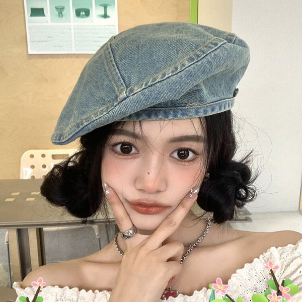 berets 2023 denim beret women s spring washed retro painter hat versatile big head circumference solid color octagonal cap 230629, Blue;gray
berets 2023 denim beret women s spring washed retro painter hat versatile big head circumference solid color octagonal cap 230629, Blue;gray