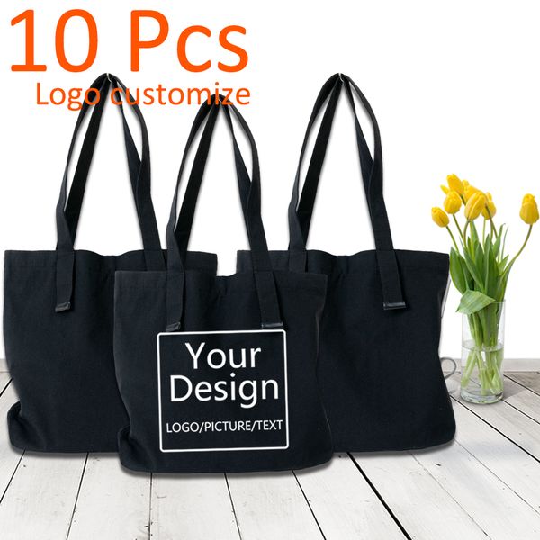 shopping bags 10pcs designer tote bag custom with design white black fashion women travel canvas shoulder 230628
shopping bags 10pcs designer tote bag custom with design white black fashion women travel canvas shoulder 230628