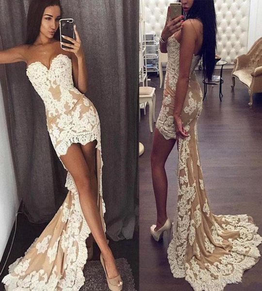 high low champagne prom dresses with white lace applique bodice vestidos de festa sweetheart sleeveless maid of honor dress5710551, Black
high low champagne prom dresses with white lace applique bodice vestidos de festa sweetheart sleeveless maid of honor dress5710551, Black