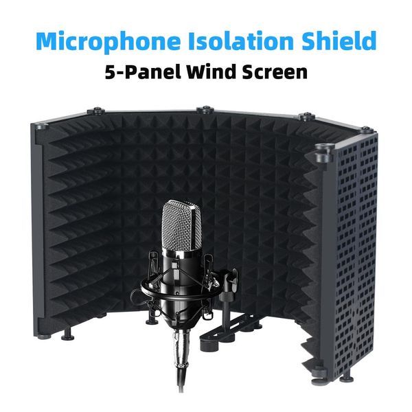jeans microphone isolation shield 5panel wind screen for recording studio foldable highdensity absorbing sponge foam, Blue
jeans microphone isolation shield 5panel wind screen for recording studio foldable highdensity absorbing sponge foam, Blue