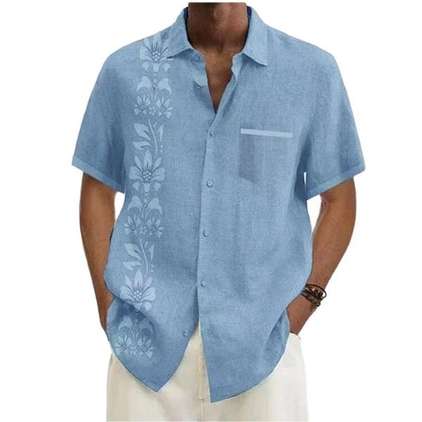 men s dress shirts 2023 casual flowers print short sleeve high street ramie blending lapel summer blouse 118 230629, White;black
men s dress shirts 2023 casual flowers print short sleeve high street ramie blending lapel summer blouse 118 230629, White;black