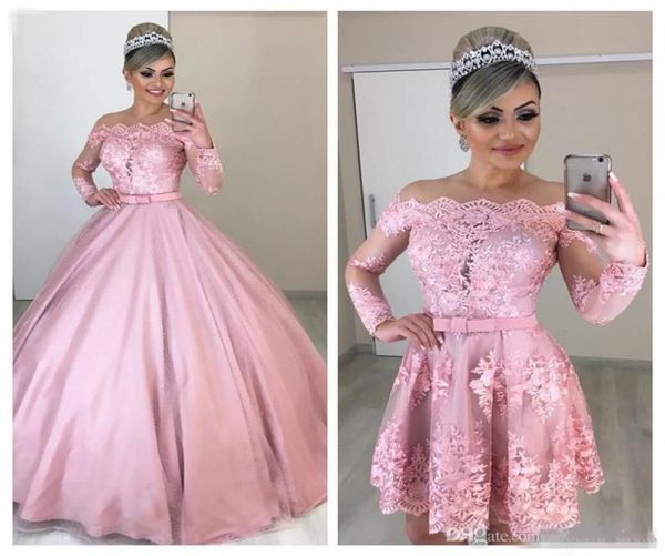quinceanera dresses blush pink puffy sweet 16 prom dresses with detachable skirts illusion lace long sleeves formal eveni9458800, Blue;red
quinceanera dresses blush pink puffy sweet 16 prom dresses with detachable skirts illusion lace long sleeves formal eveni9458800, Blue;red