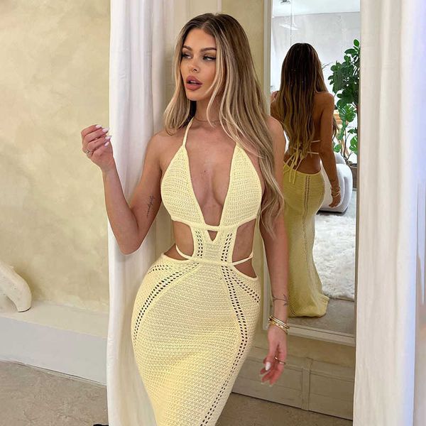 2023 spring/summer women's dress new knitted sweater dress pure spicy girl open back strap dress, Black;gray
2023 spring/summer women's dress new knitted sweater dress pure spicy girl open back strap dress, Black;gray