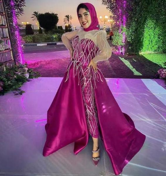 elegant jumpsuits prom dresses pants suit fuchsia long sleeve split evening party gown bead detachable train outfit celebrity dres8732077, Black
elegant jumpsuits prom dresses pants suit fuchsia long sleeve split evening party gown bead detachable train outfit celebrity dres8732077, Black