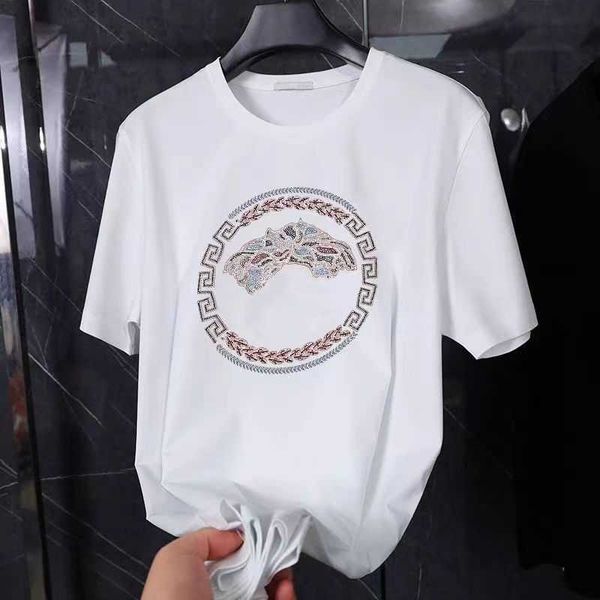 cotton t shirt fashion medusa diamond tee shirt ver designer t shirt men women embroidery round neck short sleeved top, White;black
cotton t shirt fashion medusa diamond tee shirt ver designer t shirt men women embroidery round neck short sleeved top, White;black